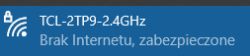 Sieć niezidentyfikowana - brak dostepu do internetu