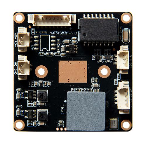 Płytka elektroniczna modułu kamery z widocznymi złączami i komponentami