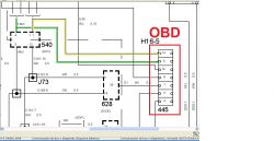 Saab 95 - Rozpiska wyprowadzeń pinów modułu DICE