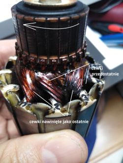 Philips HR1861 - sokowirówka przezwojenie spalonego uzwojenia wirnika