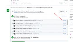 Screenshot showing the results of an automatic compilation on Github for the OpenBeken project.