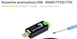 USB to RS485 converter with screwdriver.