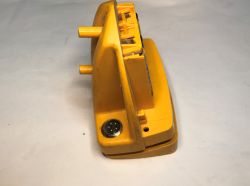 Garrett Ace 250 metal detector housing with exposed PCB underneath.