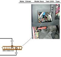 Citroen Saxo 2000 - Podłączenie sterownika Maxicar 686-2236 do centralnego zamka