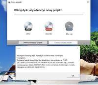 Pinnacle Studio 19 Plus - błąd nr 8007007e, nie można otworzyć Pinnacle MyDVD