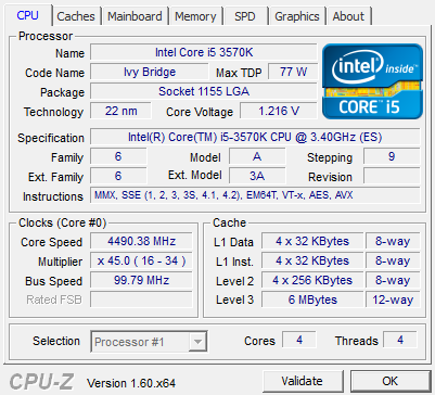 i5 3570k - BlueScreen przy podkręcaniu do 4.5 GHz, jak ustawić napięcia?