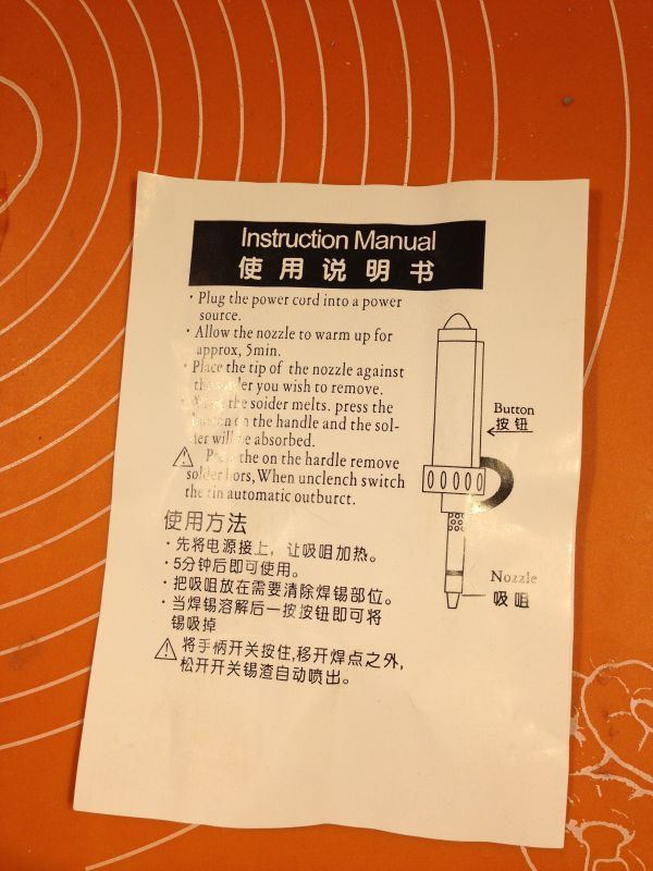 BBT - 580 - półautomatyczny odsysacz cyny z Aliexpress. Poznaj sprzęt zanim podejmiesz decyzję.