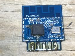 IoT Module FL_M99_V3 FL_M99_V3 IoT module on a wooden background