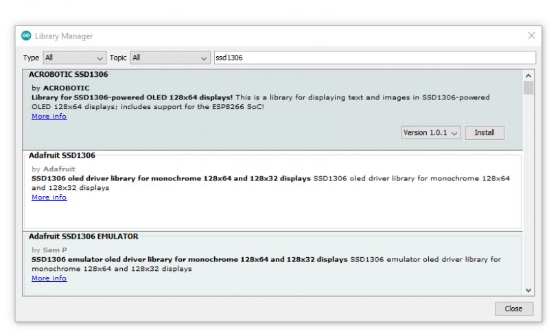 OLED display module 0.91 SSD1306 128x32 I2C - how to run with Arduino? How to connect?