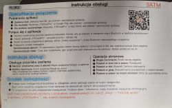 Strona instrukcji obsługi smartwatcha z kodem QR i sekcjami o aplikacji FitCloudPro