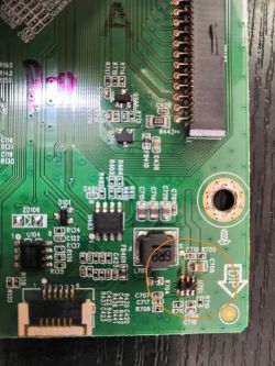 DELL S2316H - Identyfikacja spalonego elementu U701 na płytce logiki