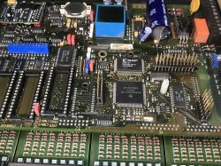 Interior of the old Saia PCD2.M120 automation controller with expansion modules