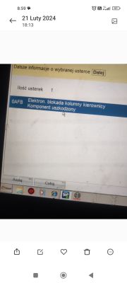 Uszkodzona blokada kierownicy w Audi A7 2011 - auto nie odpala