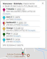 Interpretation of data from BTSearch and selection of the operator / router / an