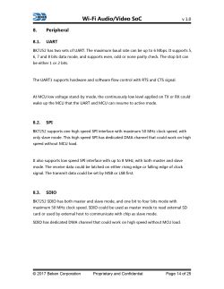 BK7252 Peripherals: UART, SPI, SDIO β Documentation Excerpt Documentation page describing UART, SPI, and SDIO peripherals for the BK7252 chip.