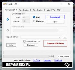 PsFirm - Pobieranie oprogramowania dla PS3, PS4, PS5 do instalacji systemu