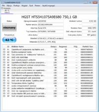 MSI GE70 - Dysk twardy nie działa, analiza S.M.A.R.T z CrystalDisk