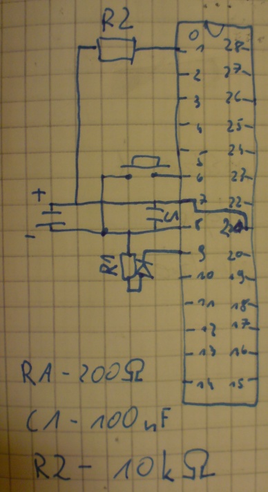 [ Bascom] program migająca dioda + schemat podłączenia uC d