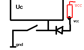 [AVR] [bascom] Uzywanie jednego pinu IO do switcha i LED.