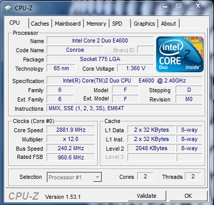 Podkręcania E4600 2,4 + Asus P5k