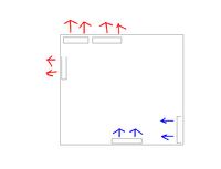 Rozmieszczenie wentylatorów w obudowie