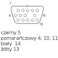 DAEWOO 518B schemat podłączenia wtyczki VGA