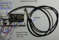 Termometr WiFi - ESP8266 + DS18B20 - ThingSpeak, Blynk. Termometr WiFi - ESP8266 + DS18B20 - ThingSpeak, Blynk.