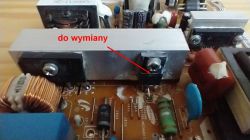 Naprawa zasilacza TV Samsung BN44-00338A: wymiana tranzystora QP801S (SD10N60) i diagnoza