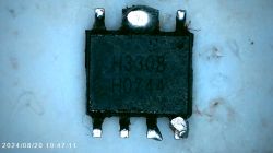 Close-up of an integrated circuit labeled H3308 H0744 with the date 2024/08/20.