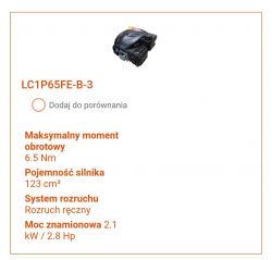 Silnik LC1P65FE-B-3 z parametrami technicznymi