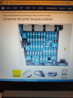 VW GOLF 7 - bezpieczniki w skrzynce różnia sie od schematu