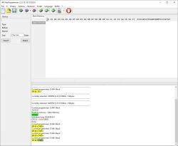 Screenshot from NeoProgrammer showing flash chip CH341 Black detection with various SPI IDs.