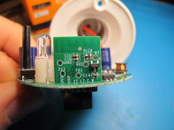 Close-up of a circuit board with electronic components.