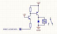 89C4051 - Jak sterować przekaźnikiem poprzez tranzystor PNP