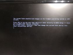 Czarny ekran po wejściu w BIOS UEFI Advanced: nieautoryzowane zmiany, firmware, system operacyjny