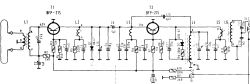 Fragment schematu elektronicznego z cewkami L1–L6, tranzystorami BFP‑215 i elementami RC.