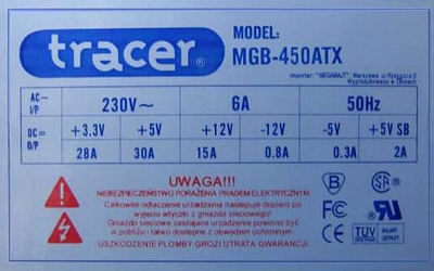 Tracer model: MGB-400ATX - normalnie startuje, ale po obciążeniu większym prądem Tracer model: MGB-400ATX - normalnie startuje, ale po obciążeniu większym prądem