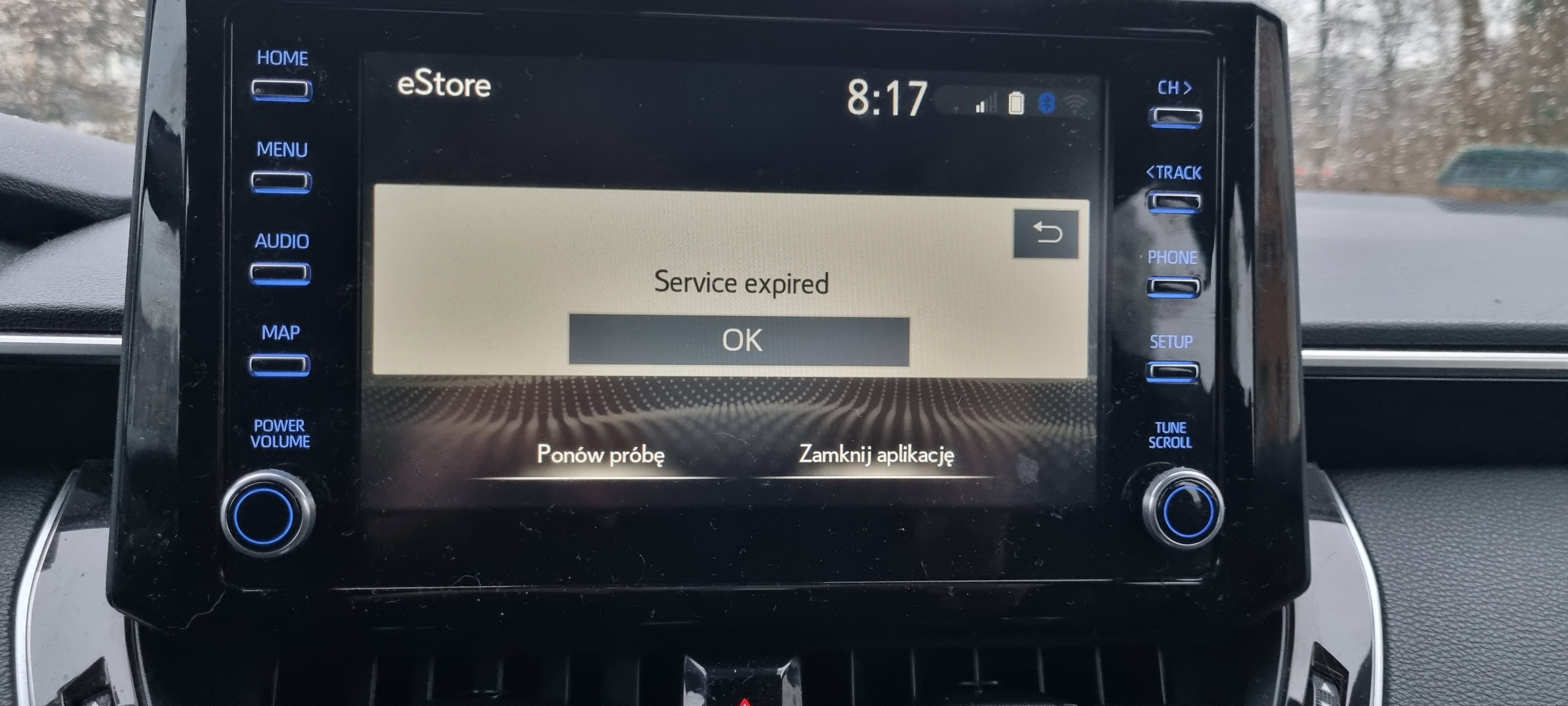 Toyota Corolla E21 hybryda - radio, jak wyłączyć komunikat aktualizacji?