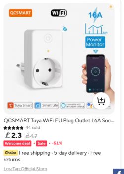 QCSMART WiFi Smart Plug with Power Monitoring QCSMART WiFi smart socket with power monitoring