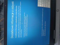Ekran Windows z komunikatem o odzyskiwaniu BitLocker i błędzie rozruchu E_FVE_BAD_CODE_OPTION