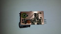 Printed Circuit Board with Electronic Components Printed circuit board with electronic components and holes.