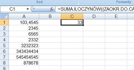 [Exel] pętla w formule. Jak wykonać operację dla wszystkich wartości?