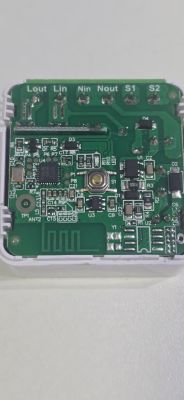 PCB with BK7231N module, labeled pins, and components from a smart switch