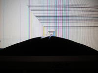 acer al2016w - pęknięcie na monitorze. czarne pole i kolorowe paski