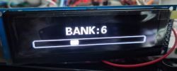 LCD display showing the text BANK:6 with a progress bar below.