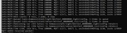 Screenshot of system logs showing messages related to MQTT communication and device configuration.