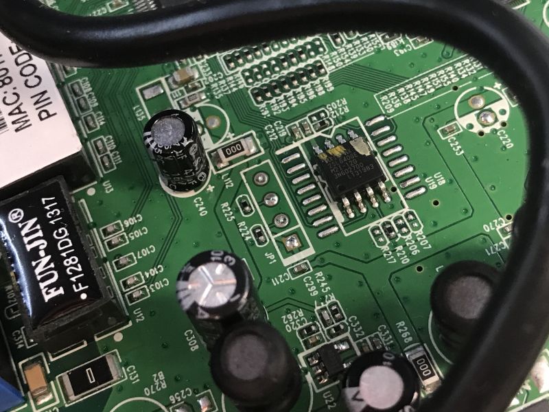 Analysis of the inside of the router, memory ripping, bootloader, custom program for UART