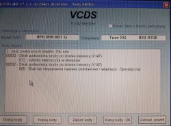 Audi A3 8PA 2007 - Nie działa podnoszenie szyby w drzwiach kierowcy