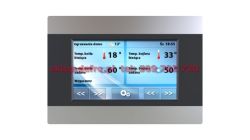 Defro Bio Slim boiler controller screen showing boiler and tank temperatures