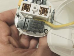 Interior of LIDL SAPM 1 A1 Socket Interior of the LIDL SAPM 1 A1 smart socket with visible electronic components.